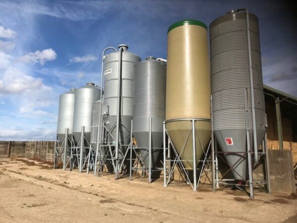 Range of feed bins in stock